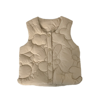 Gyerekeknek szóló pehely mellény kacsa pehely tartalom 81–85%, rövid modell, egy soros zárás