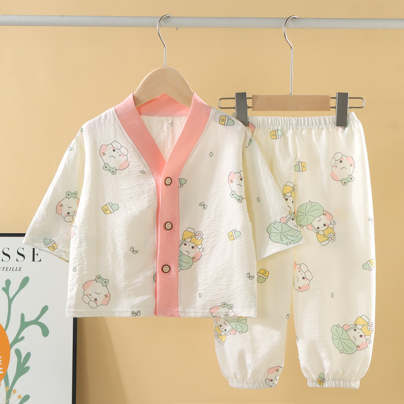 Gyerek kardigán szett – 100% poliészter, vékony, nedvszívó, mintázat állat/mesés, 8+ évesek (140 cm+)