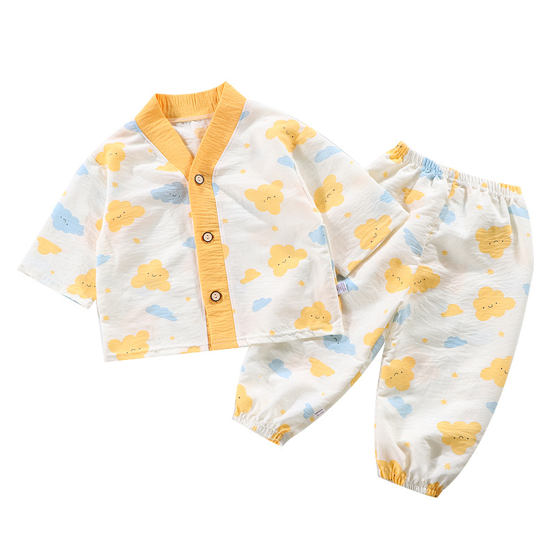 Gyerek kardigán szett – 100% poliészter, vékony, nedvszívó, mintázat állat/mesés, 8+ évesek (140 cm+)