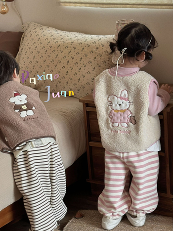 Laste vest, Korea stiil, vanuserühm 1–3 aastat, sügis-talv, 100% polüester.