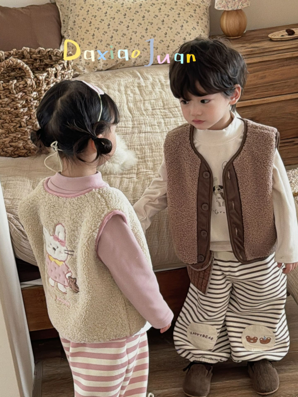 Laste vest, Korea stiil, vanuserühm 1–3 aastat, sügis-talv, 100% polüester.