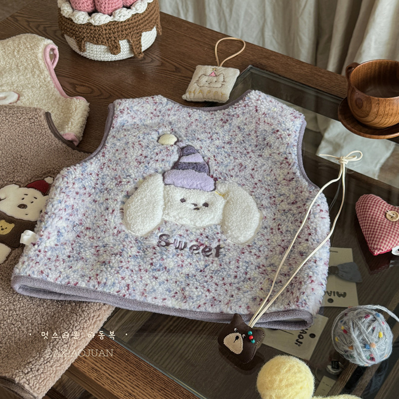 Laste vest, Korea stiil, vanuserühm 1–3 aastat, sügis-talv, 100% polüester.