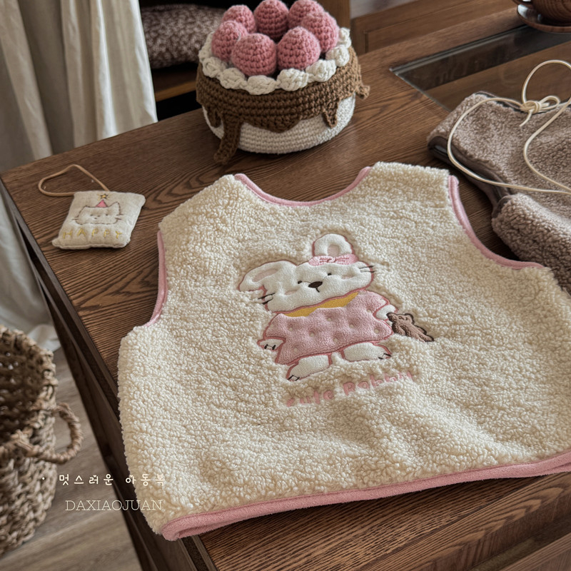 Laste vest, Korea stiil, vanuserühm 1–3 aastat, sügis-talv, 100% polüester.