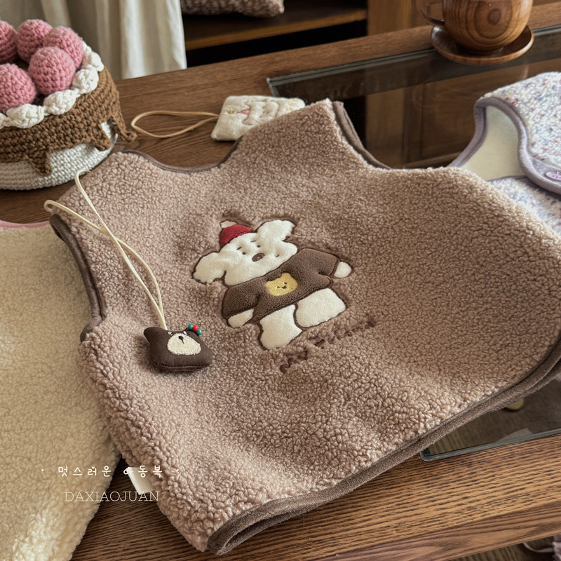 Laste vest, Korea stiil, vanuserühm 1–3 aastat, sügis-talv, 100% polüester.