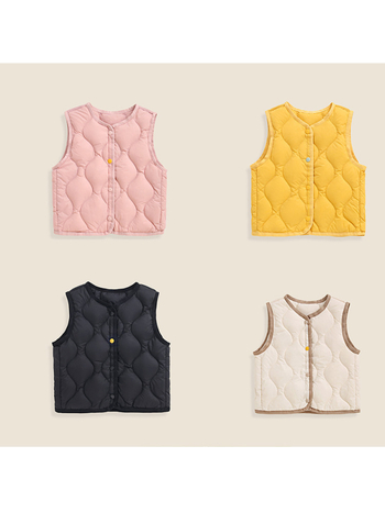 Gyermekeknek készült tollmellény ujj nélkül, fehér kacsapelyhes töltet 25 g, külső és belső: 100% nylon, 3–8 éveseknek, őszi-téli szezon