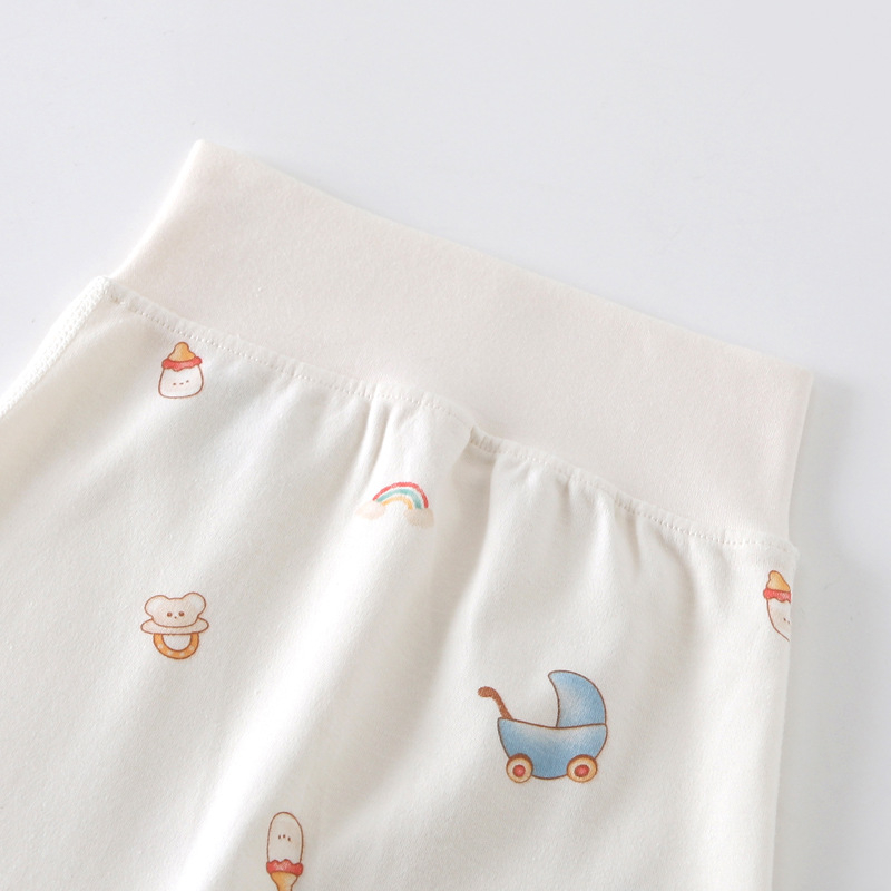 Bērnu pidžamu komplekts, 100% kokvilna, unisex, zīdaiņi (0–80 cm), pavasaris un rudens, apaļa kakla izgriezums, raksti: vienkrāsains vai karikatūras.