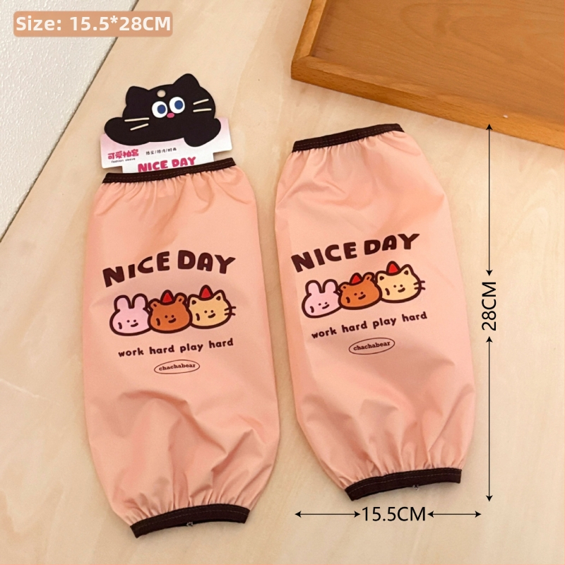 Rokas piedurknes ar karikatūras rakstu – ūdensizturīgas, traipu noturīgas, poliestera šķiedra, ziemas un rudens lietošanai