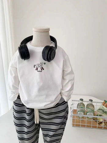 Dječja majica s dugim rukavima od pamuka, unisex, 98% pamuk, karikatura dezen, okrugli izrez