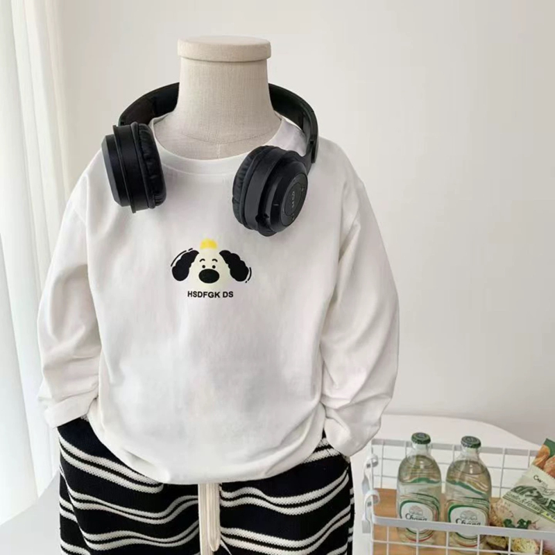 Dječja majica s dugim rukavima od pamuka, unisex, 98% pamuk, karikatura dezen, okrugli izrez
