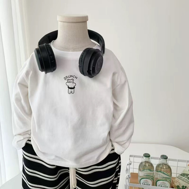 Dječja majica s dugim rukavima od pamuka, unisex, 98% pamuk, karikatura dezen, okrugli izrez