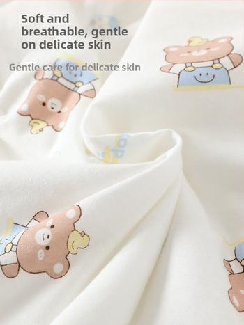 Vaikų medvilnės pūkinių dviejų dalių komplektas rudens-žiemos sezonui, unisex, storintas, Crown Bear atspaudas