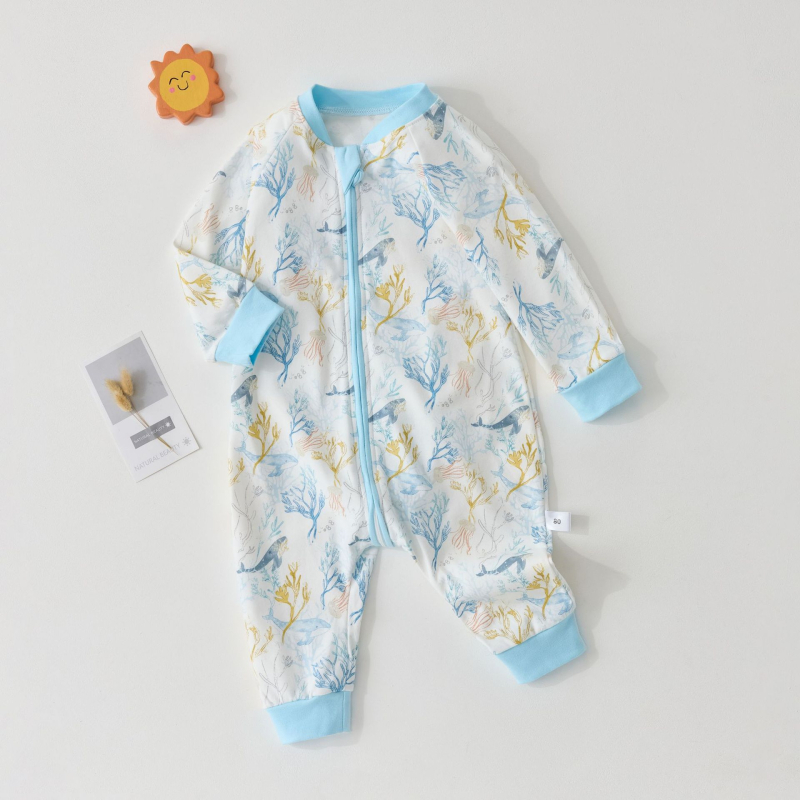 Sac de dormit pentru bebeluți și copii mici - 95%+ bumbac, căptușeală bumbac, umplutură bumbac, fermoar din rășină, Primăvară-Toamnă