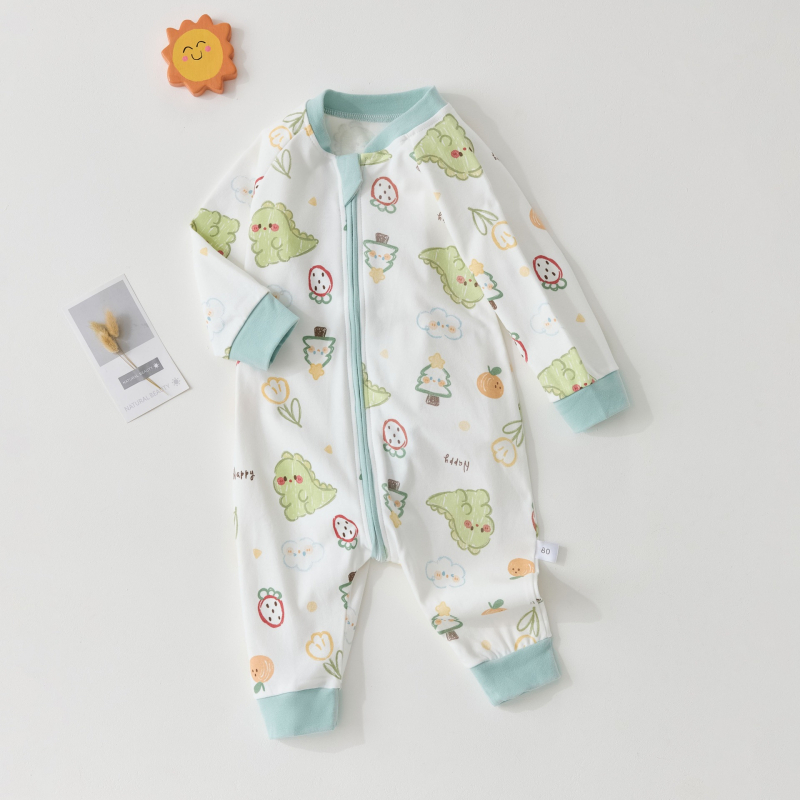 Sac de dormit pentru bebeluți și copii mici - 95%+ bumbac, căptușeală bumbac, umplutură bumbac, fermoar din rășină, Primăvară-Toamnă