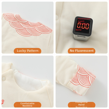 Naujagimių drabužiai kinų stiliumi žiemai, 100% medvilnė, apvali kaklo linija, be gobtuvo, švelnus audinys