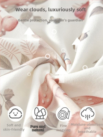 Naujagimio medvilninis miego topas, apvali kaklo linija, be gobtuvo, visoms sezonoms, švelni medžiaga