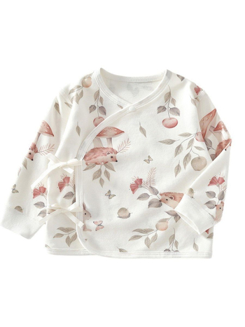 Naujagimio medvilninis miego topas, apvali kaklo linija, be gobtuvo, visoms sezonoms, švelni medžiaga