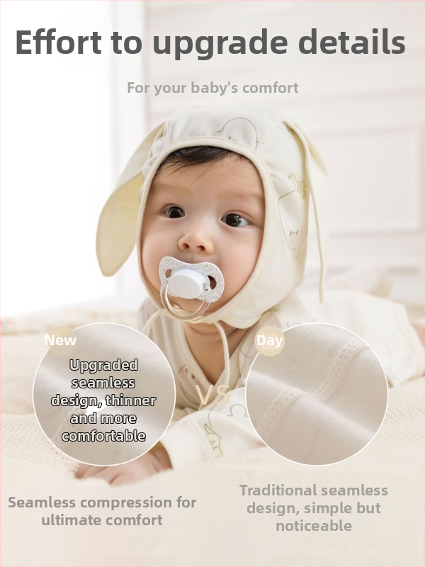 Zīdaiņu kokvilnas krekliņš ar apaļu kaklu - 100% kokvilna, slīpēts audums, četros sezonos, bez kapuces, piemērots zīdaiņiem