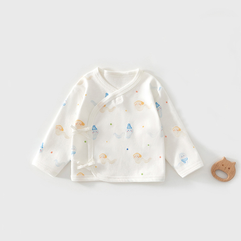 Naujagimio medvilnės viršus – apvalus kaklas, be gobtuvo, 100% medvilnė, Klasė A, švelnus apdorojimas, pavasaris ir ruduo