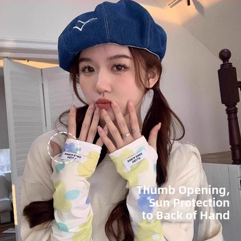 Manșete UV-protectoare din mătase de gheață pentru ciclism și condus, lungi, respirabile, de vară