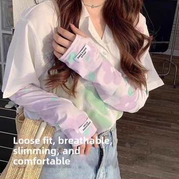 Manșete UV-protectoare din mătase de gheață pentru ciclism și condus, lungi, respirabile, de vară