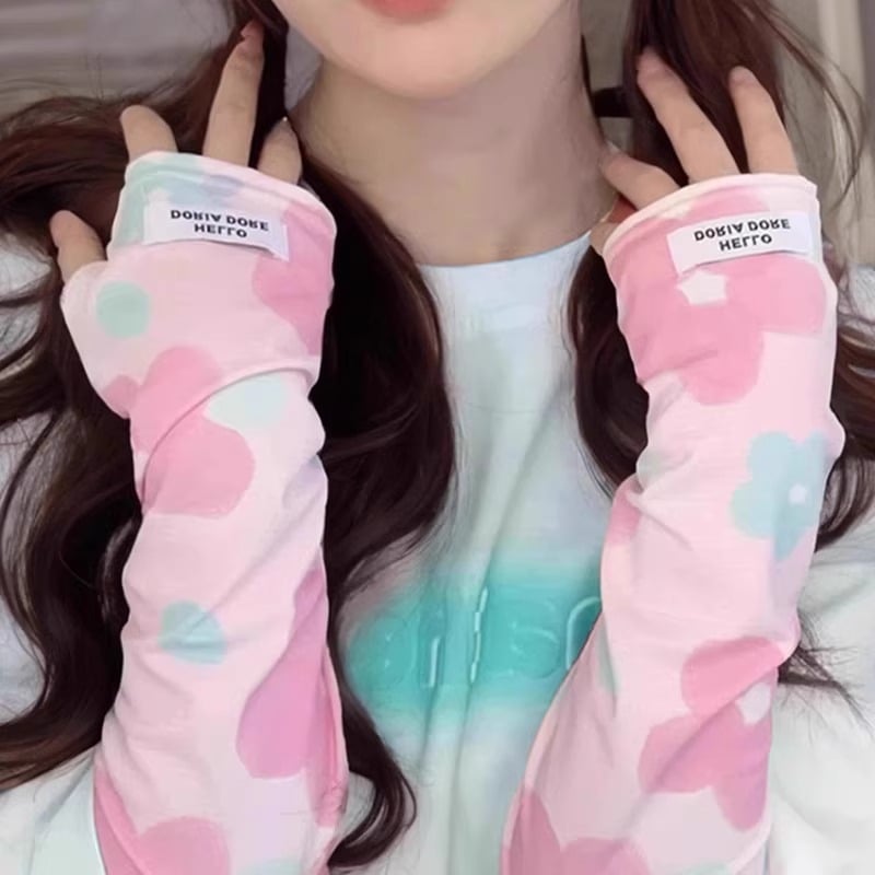 Manșete UV-protectoare din mătase de gheață pentru ciclism și condus, lungi, respirabile, de vară