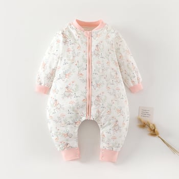 Sac de dormit pentru copii și sugari, umplutură din bumbac gol; exterior și căptușeală 95% bumbac; subțire; model cartoon; antibacterian