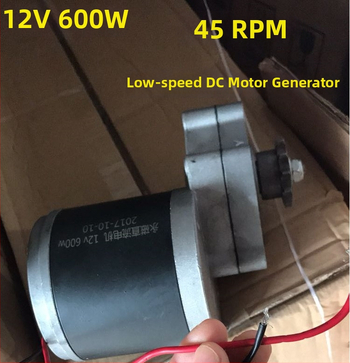 Generator DC cu magnet permanent, manivelă, 12–60V, 600W, pentru energie eoliană și hidroenergie, cu viteză redusă