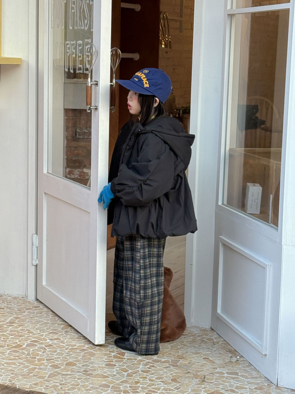 Dječje duge hlače za djevojčice u korejskom stilu, zimske tople casual hlače kariranog uzorka (Materijal: poliester 71,7%, viskoz 24,7%, elastan 3,6%; Sezona: zima; Dob: 8+ godina (preko 140 cm); Sigurnosna razina: B)