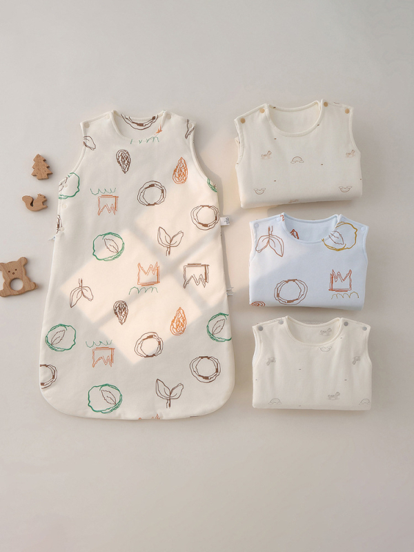 Sac de dormit pentru bebeluși, stil vestă, iarnă, exterior din bumbac 95%+, umplutură poliester