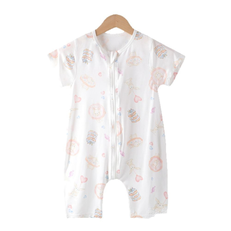 Sac de dormit pentru copii vară – model desen animat, material fibre regenerabile, căptușeală din fibre chimice, fermoar nylon, pentru vârsta 0-3 ani.