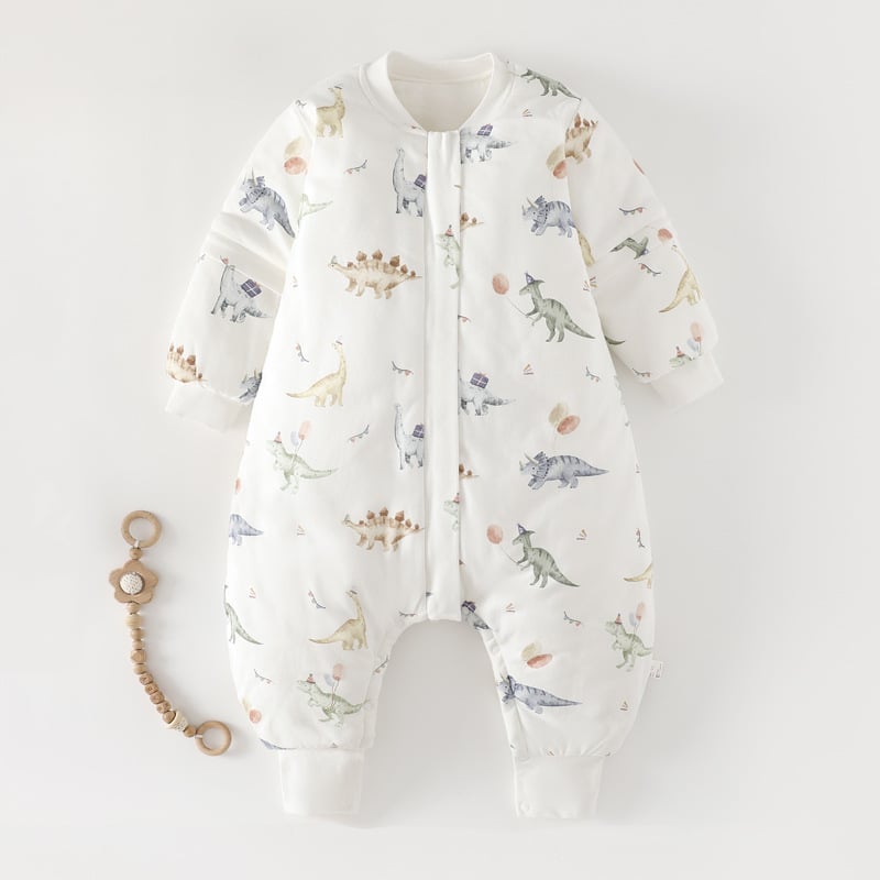 Sac de dormit pentru copii pentru iarnă și toamnă, țesătură din 95% bumbac cu umplutură poliester, mâneci detașabile, lavabil, potrivit pentru vârsta 1–6 ani