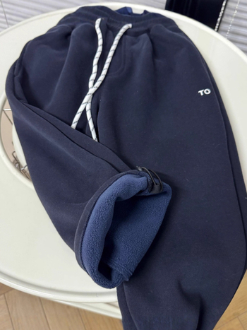 Koreai stílusú gyerek sportnadrág fleece béléssel, téli hosszú nadrág, 60% pamut, 140 cm feletti gyermekeknek