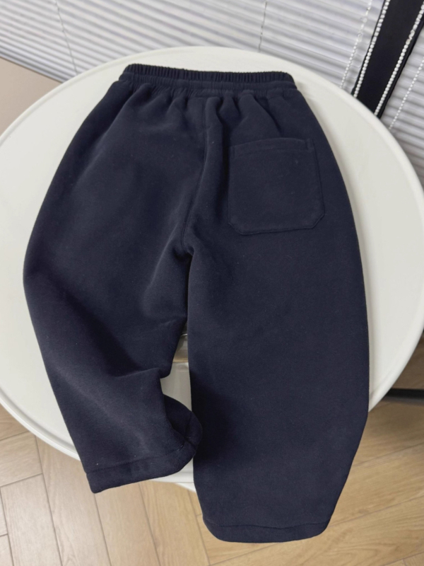 Koreai stílusú gyerek sportnadrág fleece béléssel, téli hosszú nadrág, 60% pamut, 140 cm feletti gyermekeknek