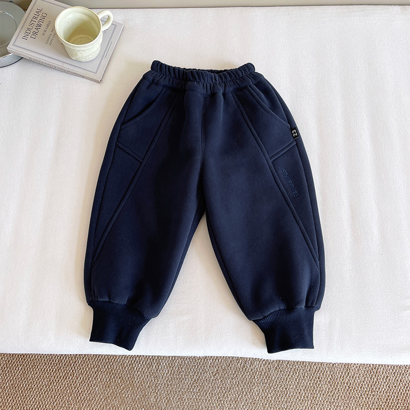 Gyerekeknek sportnadrág fleece belsővel, hosszú, uniszex, 52% pamut 48% poliészter, elasztikus derekú