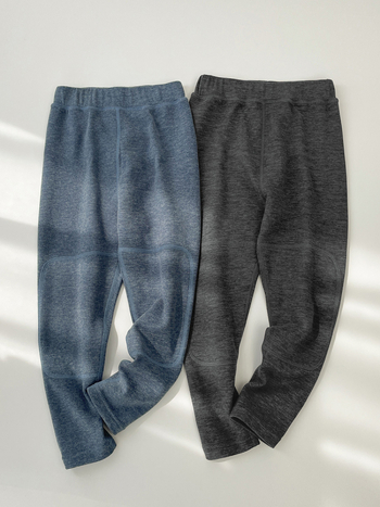 Dječji legginzi u korejskom stilu za dječake, zimski, tkanina od vune s 88,8% poliestera, srednji pojas, gumeni pojas, jednoslojna boja, za djecu preko 8 godina