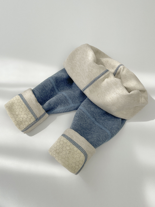 Dječji legginzi u korejskom stilu za dječake, zimski, tkanina od vune s 88,8% poliestera, srednji pojas, gumeni pojas, jednoslojna boja, za djecu preko 8 godina
