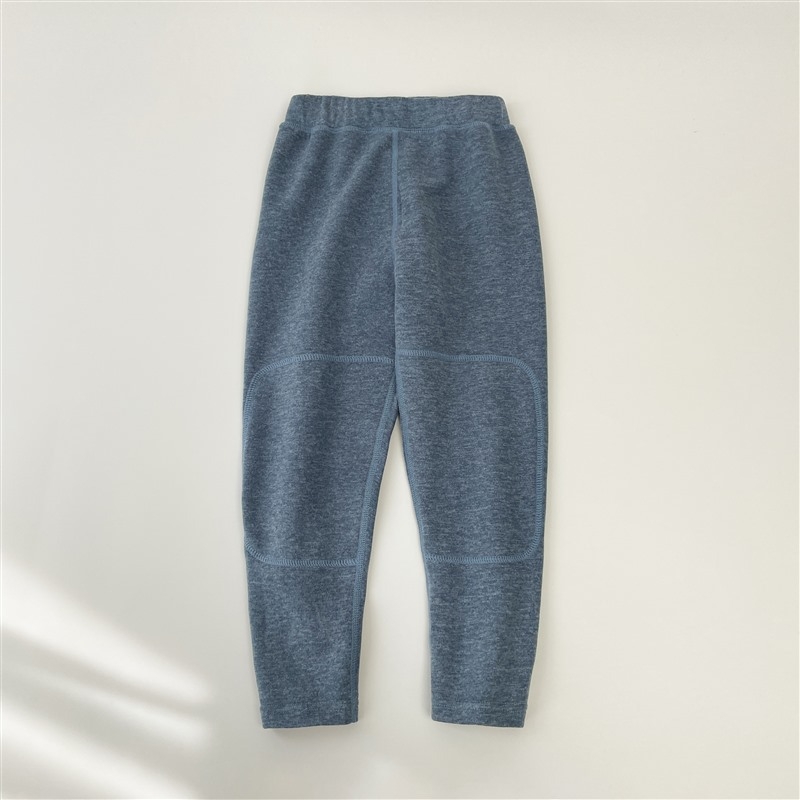 Dječji legginzi u korejskom stilu za dječake, zimski, tkanina od vune s 88,8% poliestera, srednji pojas, gumeni pojas, jednoslojna boja, za djecu preko 8 godina