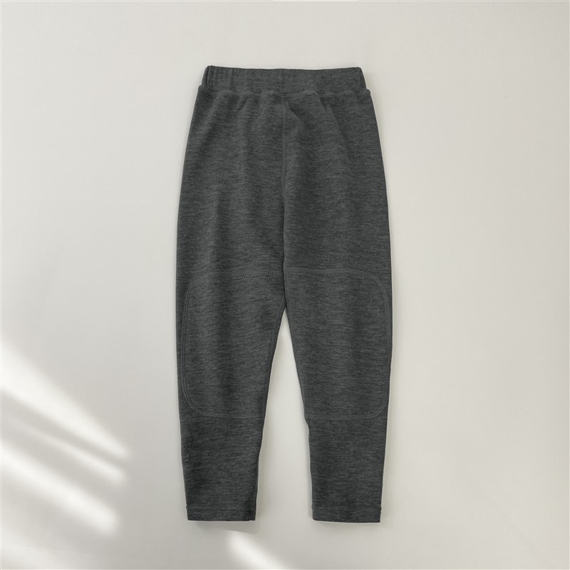 Dječji legginzi u korejskom stilu za dječake, zimski, tkanina od vune s 88,8% poliestera, srednji pojas, gumeni pojas, jednoslojna boja, za djecu preko 8 godina
