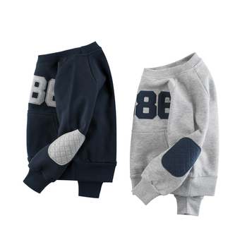Dječji sweatshirt u korejskom stilu, pamuk-fleece, dugi rukav, natpis slovima, jesen 2020