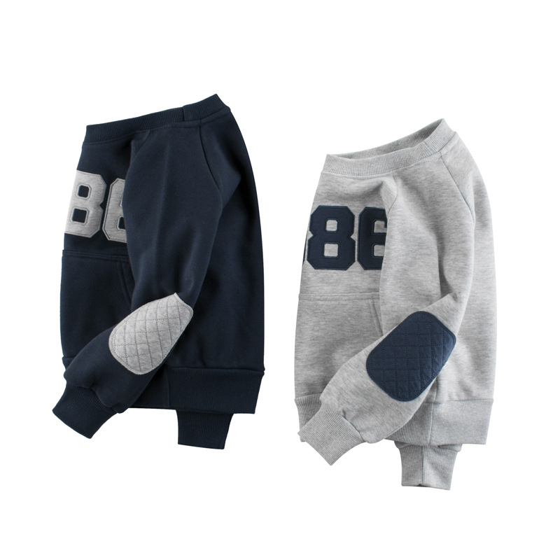 Dječji sweatshirt u korejskom stilu, pamuk-fleece, dugi rukav, natpis slovima, jesen 2020