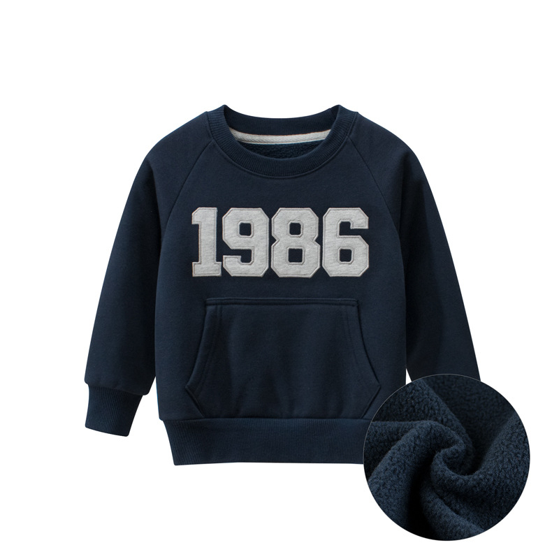 Dječji sweatshirt u korejskom stilu, pamuk-fleece, dugi rukav, natpis slovima, jesen 2020