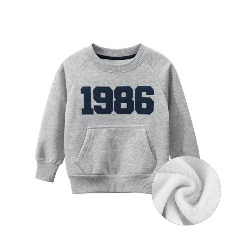 Dječji sweatshirt u korejskom stilu, pamuk-fleece, dugi rukav, natpis slovima, jesen 2020