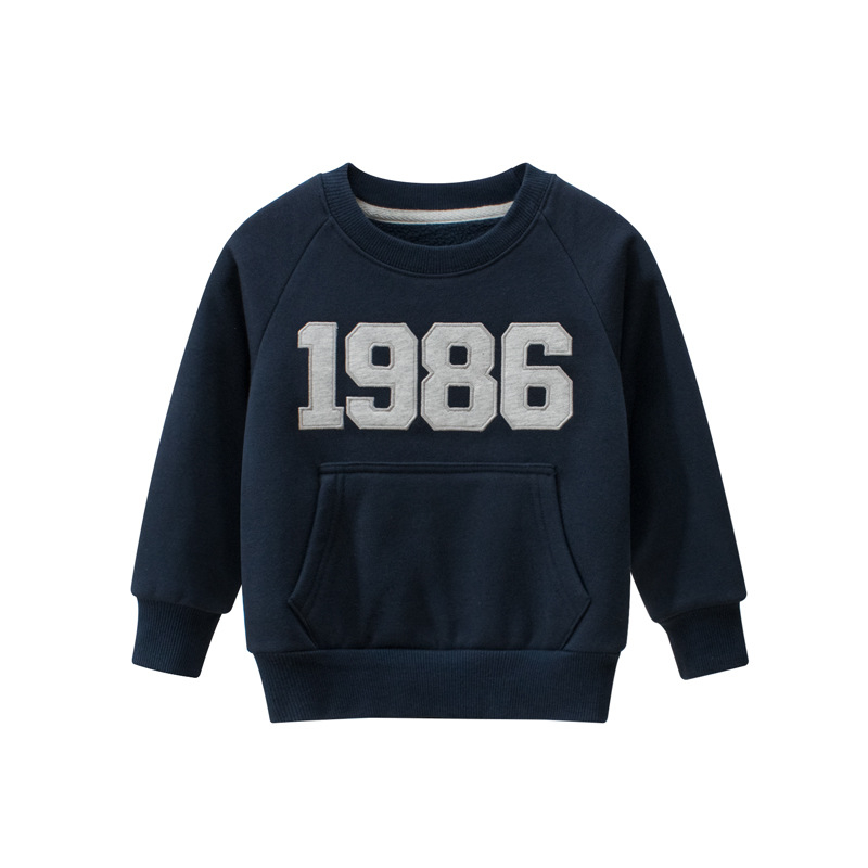 Dječji sweatshirt u korejskom stilu, pamuk-fleece, dugi rukav, natpis slovima, jesen 2020