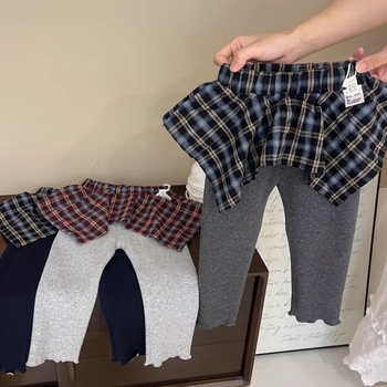 Colanți tricot pentru fete, căptuțiți cu fleece, talie medie, 90% bumbac, pentru copii 3–8 ani