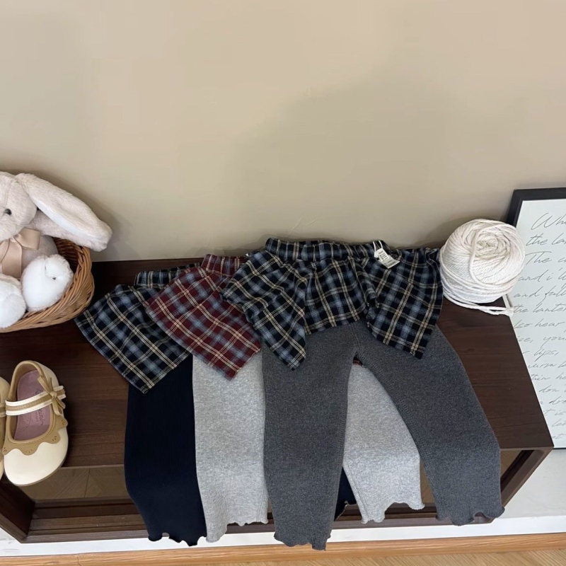 Colanți tricot pentru fete, căptuțiți cu fleece, talie medie, 90% bumbac, pentru copii 3–8 ani
