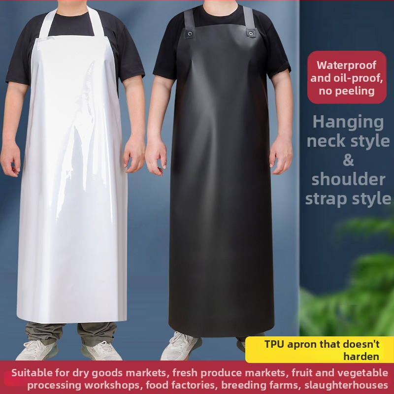 TPU bez mirisa, otporan na visoke i niske temperature, fleksibilan, vodootporan i otporan na ulje, pojasna pregača za odrasle, unisex, XXXL, moderni minimalistički stil, jednobojna