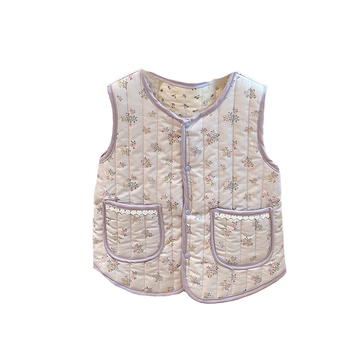 Veste pentru copii pentru fete, groasă, cu model desen animat, stil coreean, toamnă-iarnă; exterior din bumbac, 50% viscoză, căptușeală din bumbac, umplutură poliester