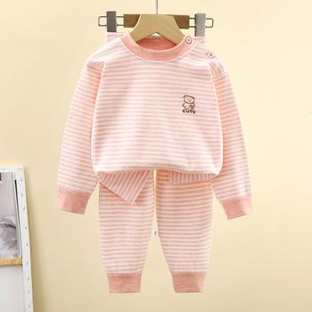 Dječji set pidžama, unisex, uski kroj, dvije komponente: top s dugim rukavima i hlače, pamuk 90%, mek završna obrada, jesen-zima