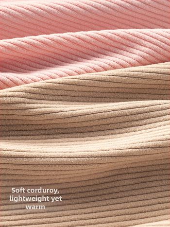 Vaikų vandeniui atsparus corduroy smock su bib, animacinis raštas, 100% poliesteris, amžius 0–1 metų, ruduo 2025