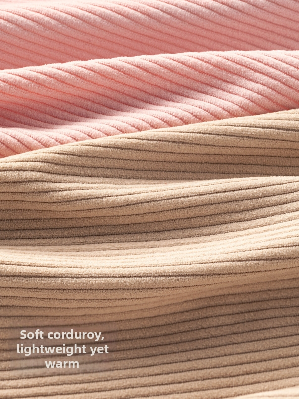 Zīdaiņu ūdensnecaurlaidīgs corduroy smoks ar lencītēm, karikatūras raksts, 100% poliesteris, vecums 0–1 g, rudens 2025